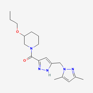 1-({5-[(3,5-dimethyl-1H-pyrazol-1-yl)methyl]-1H-pyrazol-3-yl}carbonyl)-3-propoxypiperidine