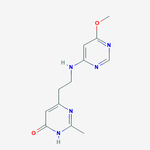 molecular formula C12H15N5O2 B6018997 6-{2-[(6-methoxypyrimidin-4-yl)amino]ethyl}-2-methylpyrimidin-4-ol 