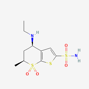 molecular formula C10H16N2O4S3 B601900 Dorzolamide, (+/-)-(cis)- CAS No. 149249-72-9