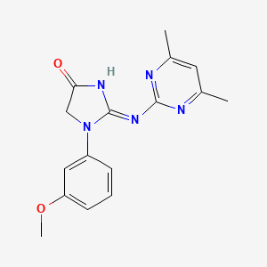 2-[(4,6-dimethylpyrimidin-2-yl)amino]-1-(3-methoxyphenyl)-1,5-dihydro-4H-imidazol-4-one