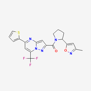 2-{[2-(3-methyl-5-isoxazolyl)-1-pyrrolidinyl]carbonyl}-5-(2-thienyl)-7-(trifluoromethyl)pyrazolo[1,5-a]pyrimidine