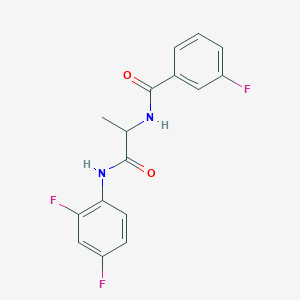 molecular formula C16H13F3N2O2 B6019043 N-{2-[(2,4-difluorophenyl)amino]-1-methyl-2-oxoethyl}-3-fluorobenzamide 