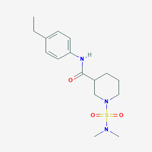 molecular formula C16H25N3O3S B6019068 1-[(dimethylamino)sulfonyl]-N-(4-ethylphenyl)-3-piperidinecarboxamide 