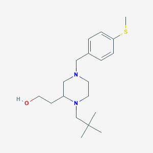 2-{1-(2,2-dimethylpropyl)-4-[4-(methylthio)benzyl]-2-piperazinyl}ethanol