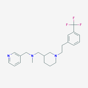 N-methyl-N-(pyridin-3-ylmethyl)-1-[1-[2-[3-(trifluoromethyl)phenyl]ethyl]piperidin-3-yl]methanamine