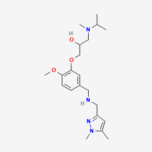 1-[5-({[(1,5-dimethyl-1H-pyrazol-3-yl)methyl]amino}methyl)-2-methoxyphenoxy]-3-[isopropyl(methyl)amino]-2-propanol