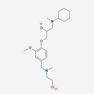 molecular formula C21H36N2O4 B6019181 1-[cyclohexyl(methyl)amino]-3-(4-{[(2-hydroxyethyl)(methyl)amino]methyl}-2-methoxyphenoxy)-2-propanol 