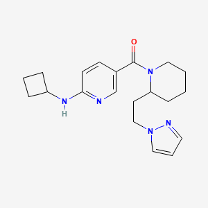 N-cyclobutyl-5-({2-[2-(1H-pyrazol-1-yl)ethyl]-1-piperidinyl}carbonyl)-2-pyridinamine