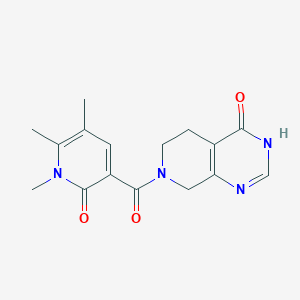 molecular formula C16H18N4O3 B6019230 7-[(1,5,6-trimethyl-2-oxo-1,2-dihydropyridin-3-yl)carbonyl]-5,6,7,8-tetrahydropyrido[3,4-d]pyrimidin-4(3H)-one 