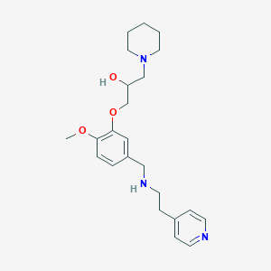 molecular formula C23H33N3O3 B6019236 1-[2-methoxy-5-({[2-(4-pyridinyl)ethyl]amino}methyl)phenoxy]-3-(1-piperidinyl)-2-propanol 