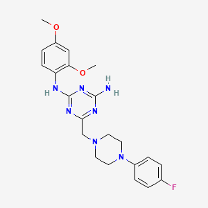 N-(2,4-dimethoxyphenyl)-6-{[4-(4-fluorophenyl)piperazin-1-yl]methyl}-1,3,5-triazine-2,4-diamine