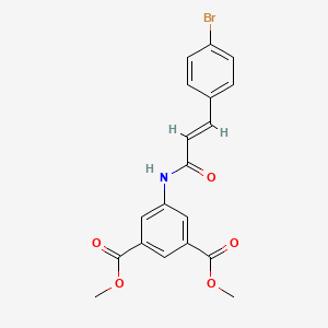 molecular formula C19H16BrNO5 B6019290 dimethyl 5-{[3-(4-bromophenyl)acryloyl]amino}isophthalate 