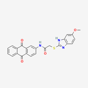 N-(9,10-DIOXO-9,10-DIHYDROANTHRACEN-2-YL)-2-[(5-METHOXY-1H-1,3-BENZODIAZOL-2-YL)SULFANYL]ACETAMIDE