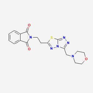 2-{2-[3-(morpholin-4-ylmethyl)[1,2,4]triazolo[3,4-b][1,3,4]thiadiazol-6-yl]ethyl}-1H-isoindole-1,3(2H)-dione