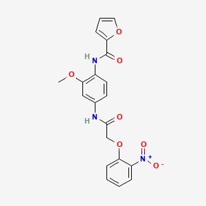 molecular formula C20H17N3O7 B6019348 N-[2-methoxy-4-[[2-(2-nitrophenoxy)acetyl]amino]phenyl]furan-2-carboxamide 