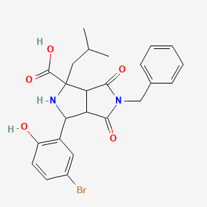 5-benzyl-3-(5-bromo-2-hydroxyphenyl)-1-isobutyl-4,6-dioxooctahydropyrrolo[3,4-c]pyrrole-1-carboxylic acid