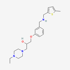 1-(4-ethylpiperazin-1-yl)-3-[3-[[(5-methylthiophen-2-yl)methylamino]methyl]phenoxy]propan-2-ol