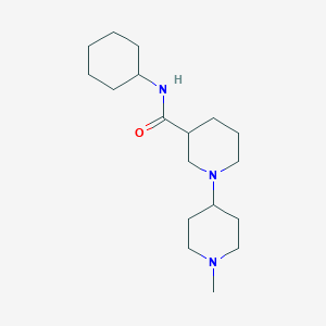 molecular formula C18H33N3O B6019432 N-cyclohexyl-1-(1-methylpiperidin-4-yl)piperidine-3-carboxamide 