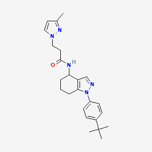 N-[1-(4-tert-butylphenyl)-4,5,6,7-tetrahydro-1H-indazol-4-yl]-3-(3-methyl-1H-pyrazol-1-yl)propanamide