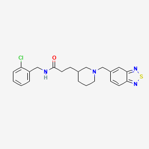 3-[1-(2,1,3-benzothiadiazol-5-ylmethyl)-3-piperidinyl]-N-(2-chlorobenzyl)propanamide