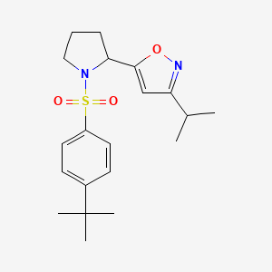 5-{1-[(4-tert-butylphenyl)sulfonyl]-2-pyrrolidinyl}-3-isopropylisoxazole