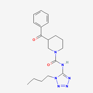 molecular formula C18H24N6O2 B6019485 3-benzoyl-N-(1-butyl-1H-tetrazol-5-yl)piperidine-1-carboxamide 