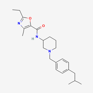 2-ethyl-N-[1-(4-isobutylbenzyl)-3-piperidinyl]-4-methyl-1,3-oxazole-5-carboxamide