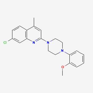 molecular formula C21H22ClN3O B6019495 7-chloro-2-[4-(2-methoxyphenyl)-1-piperazinyl]-4-methylquinoline 