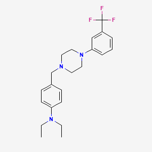 N,N-diethyl-4-[[4-[3-(trifluoromethyl)phenyl]piperazin-1-yl]methyl]aniline