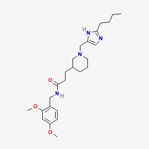 3-{1-[(2-butyl-1H-imidazol-4-yl)methyl]-3-piperidinyl}-N-(2,4-dimethoxybenzyl)propanamide