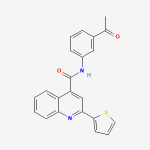 N-(3-acetylphenyl)-2-(thiophen-2-yl)quinoline-4-carboxamide