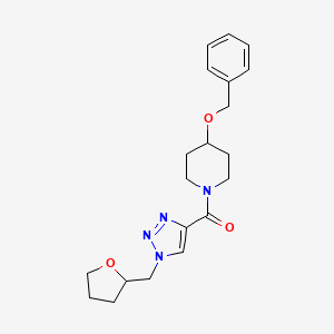 molecular formula C20H26N4O3 B6019566 4-(benzyloxy)-1-{[1-(tetrahydro-2-furanylmethyl)-1H-1,2,3-triazol-4-yl]carbonyl}piperidine 