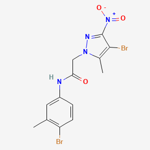 molecular formula C13H12Br2N4O3 B6019569 N-(4-BROMO-3-METHYLPHENYL)-2-(4-BROMO-5-METHYL-3-NITRO-1H-PYRAZOL-1-YL)ACETAMIDE 