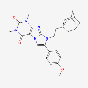 8-[2-(ADAMANTAN-1-YL)ETHYL]-7-(4-METHOXYPHENYL)-1,3-DIMETHYL-1H,2H,3H,4H,8H-IMIDAZO[1,2-G]PURINE-2,4-DIONE