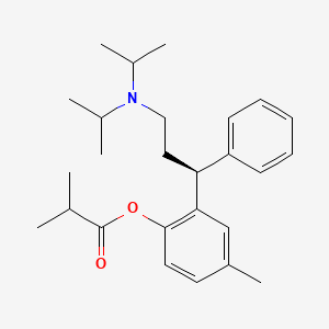 molecular formula C26H37NO2 B601958 2-{(1S)-3-[二(丙-2-基)氨基]-1-苯基丙基}-4-甲基苯基 2-甲基丙酸酯 CAS No. 895137-81-2