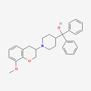 molecular formula C28H31NO3 B6019617 [1-(8-methoxy-3,4-dihydro-2H-chromen-3-yl)-4-piperidinyl](diphenyl)methanol 