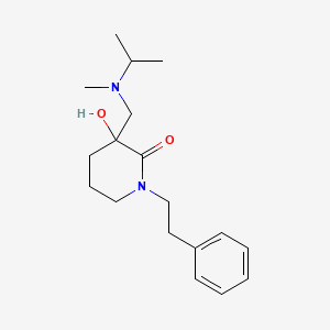 3-hydroxy-3-{[isopropyl(methyl)amino]methyl}-1-(2-phenylethyl)-2-piperidinone