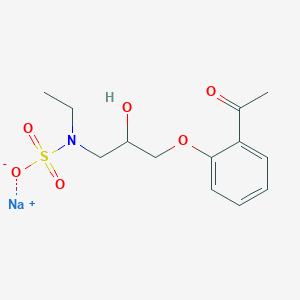 sodium;N-[3-(2-acetylphenoxy)-2-hydroxypropyl]-N-ethylsulfamate