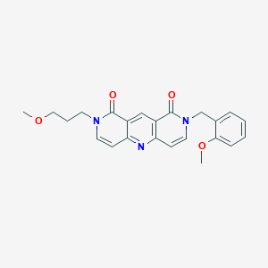 molecular formula C23H23N3O4 B6019654 2-(2-methoxybenzyl)-8-(3-methoxypropyl)pyrido[4,3-b][1,6]naphthyridine-1,9(2H,8H)-dione 