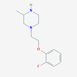 molecular formula C13H19FN2O B6019657 1-[2-(2-fluorophenoxy)ethyl]-3-methylpiperazine 