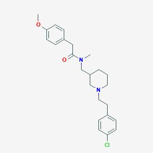 N-({1-[2-(4-chlorophenyl)ethyl]-3-piperidinyl}methyl)-2-(4-methoxyphenyl)-N-methylacetamide