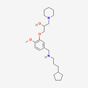 molecular formula C24H40N2O3 B6019672 1-[5-[(3-Cyclopentylpropylamino)methyl]-2-methoxyphenoxy]-3-piperidin-1-ylpropan-2-ol 