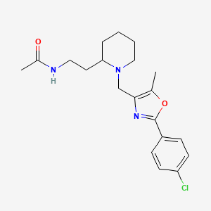 molecular formula C20H26ClN3O2 B6019680 N-[2-[1-[[2-(4-chlorophenyl)-5-methyl-1,3-oxazol-4-yl]methyl]piperidin-2-yl]ethyl]acetamide 