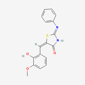 (2E,5E)-5-[(2-Hydroxy-3-methoxyphenyl)methylidene]-2-(phenylimino)-1,3-thiazolidin-4-one