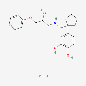 4-(1-{[(2-hydroxy-3-phenoxypropyl)amino]methyl}cyclopentyl)-1,2-benzenediol hydrobromide