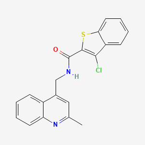 molecular formula C20H15ClN2OS B6019693 3-chloro-N-[(2-methylquinolin-4-yl)methyl]-1-benzothiophene-2-carboxamide 