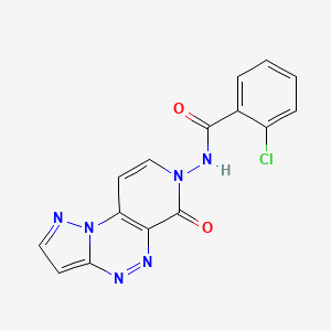 2-chloro-N-(6-oxopyrazolo[5,1-c]pyrido[4,3-e][1,2,4]triazin-7(6H)-yl)benzamide