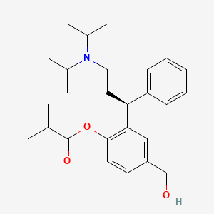 molecular formula C26H37NO3. HCl B601971 (S)-2-(3-(Diisopropylamino)-1-phenylpropyl)-4-(hydroxymethyl)phenyl isobutyrate CAS No. 1294517-14-8