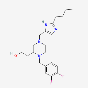 2-[4-[(2-butyl-1H-imidazol-4-yl)methyl]-1-(3,4-difluorobenzyl)-2-piperazinyl]ethanol