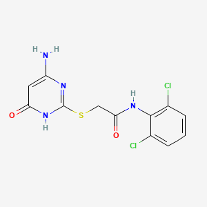 molecular formula C12H10Cl2N4O2S B6019748 2-[(4-amino-6-oxo-1H-pyrimidin-2-yl)sulfanyl]-N-(2,6-dichlorophenyl)acetamide 